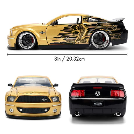 JADATOYS 1:24 BTM 2008 Ford Mustang Shelby GT500KR ミニカー