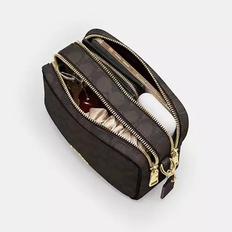 🎀コーチ COACH　ミニ キャリー クロスボディ バッグ・シグネチャー キャンバス　CEK69 IMXAQ