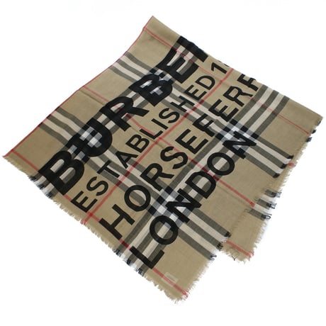 バーバリー BURBERRY ユニセックス スカーフ ブランド ロゴ入り 8035555 A7026 ARCHIVE BEIGE ブラウン系 マルチカラー