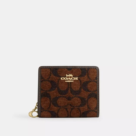 🎀コーチ COACH　スナップ ウォレット・シグネチャー シェニール　CCQ32 IMA7U