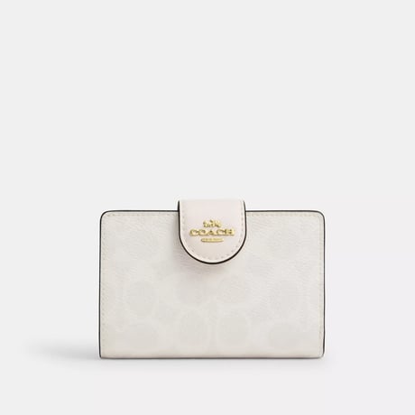 🎀コーチ COACH ミディアム コーナー ジップ ウォレット シグネチャー キャンバス CW786 IMXU5