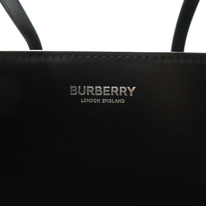 BURBERRY オールレザー　A4　本革　ブラック バーバリー バッグ トートバッグ BURBERRY レザー ミディアム