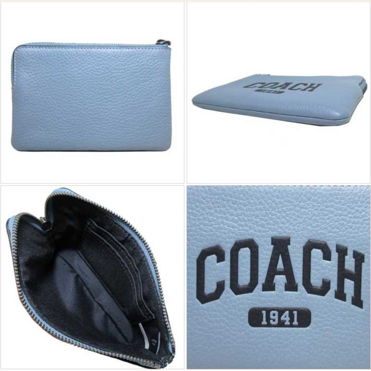 コーチ ポーチ COACH バーシティ コーナージップリストレット L コーチ ポーチ COACH バーシティ コーナージップリストレット L