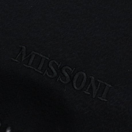 ミッソーニ MISSONI カシミア 100% マフラー 6345 7 NERO ブラック メンズ レディース warm-01