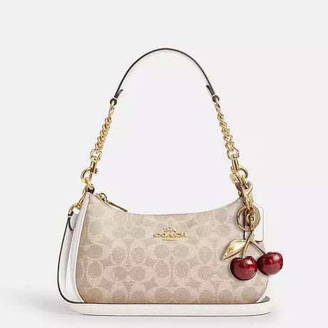 🎀コーチ COACH　テリ ショルダー バッグ・シグネチャー キャンバス　CV933 IMXDM