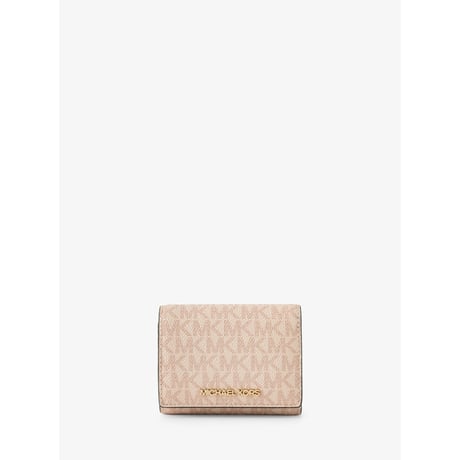 🎀MICHAEL KORS OUTLET JET SET TRAVEL コンパクト ウォレット ミディアム - MKシグネチャー 35S3GTVE2V7278 パウダーブラッシュ