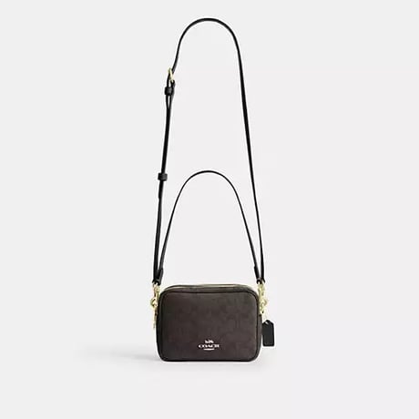 🎀コーチ COACH　ミニ キャリー クロスボディ バッグ・シグネチャー キャンバス　CEK69 IMXAQ