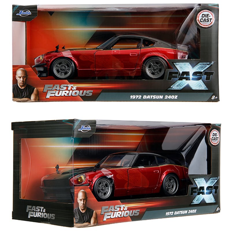 JADATOYS 1:24 ワイルドスピードダイキャストカー 1972 DATSUN 240Z