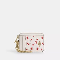 🎀コーチ COACH　ジップ カード ケース・チェリー プリント　CFA38 IMCAH