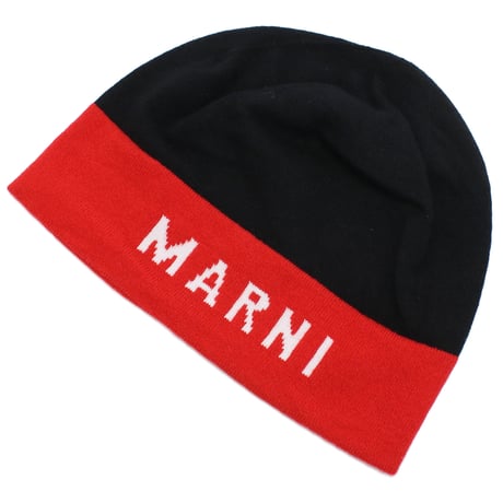 マルニ MARNI レディース－帽子類 ブランドロゴCLMC0025Q1　UFH527　00N99ブラック レッド系