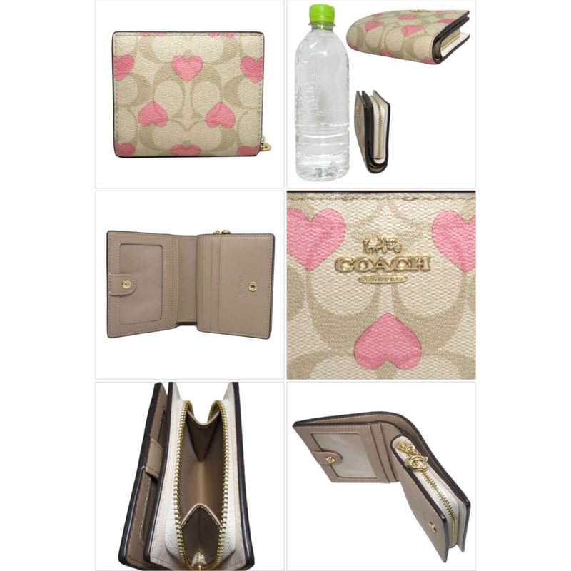 コーチ 二つ折り財布 COACH シグネチャー ハート プリント スナップ コーチ 二つ折り財布 COACH シグネチャー ハート プリント スナップ