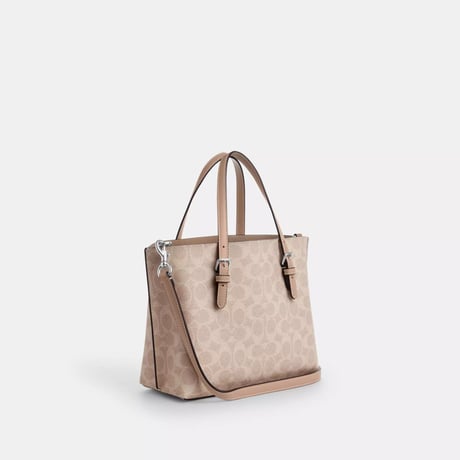 🎀COACH モリー トート バッグ 25・シグネチャー キャンバス CV965 SVPWH