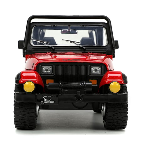 JADATOYS 1:24 JUST TRUCKS w/RACK & WHEELS 1992 JEEP WRANGLER ミニカー