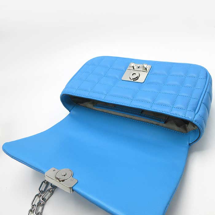 マイケル・コース バッグ ショルダーバッグ MICHAEL KORS トライベッカ レザー キルティング ラージ チェーンショルダー 2WAY 斜め掛け 30R4S1SL3L SNTORINI BLUE (ライトブルー系) ブティック レディース マイケルコース ショルダーバッグ レザー キルティング ラージ