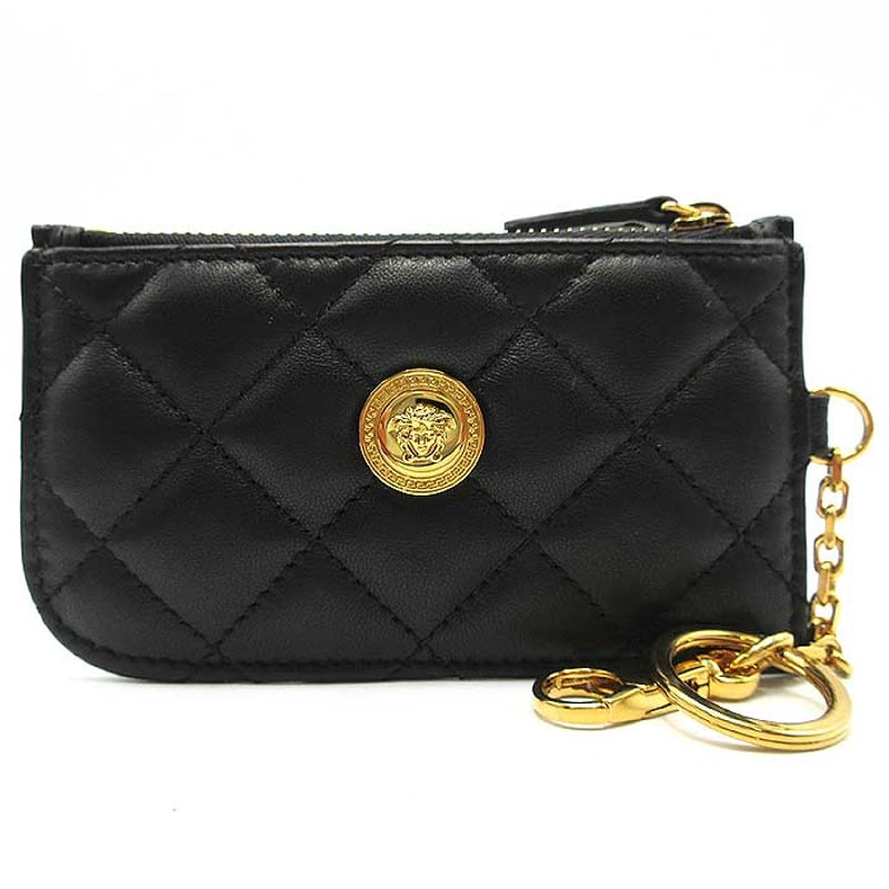 ヴェルサーチェ カードケース VERSACE キルティング レザー ヴェルサーチェ カードケース VERSACE キルティング レザー