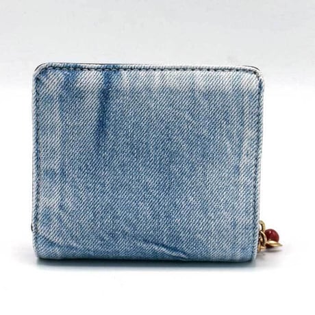 🎀コーチ COACH　スナップ ウォレット・ラブド デニム・チャーム　CEC35 IMNIM