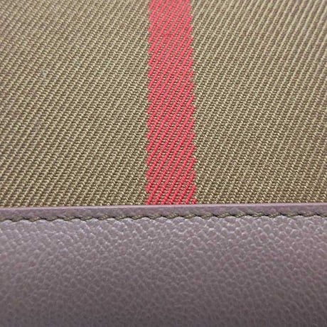 バーバリー 長財布 BURBERRY レザー コットン チェック柄 ジップアラウンド ウォレット 8084517 GREY MINK ブティック レディース