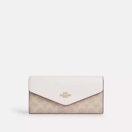 🎀コーチ COACH　エンベロープ ウォレット・シグネチャー キャンバス　CX160 IMXDM