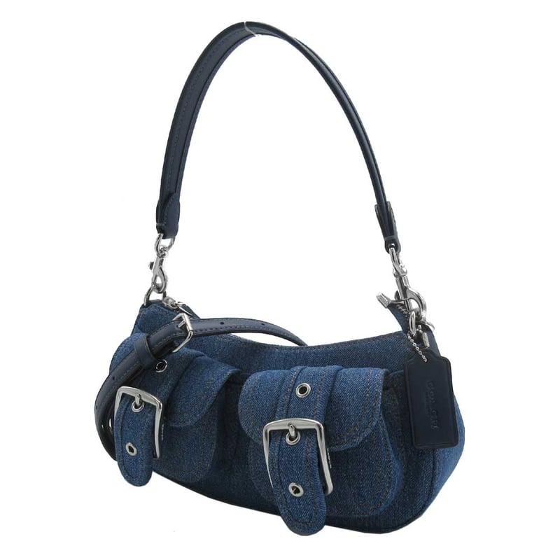 コーチ ショルダーバッグ COACH ASHTON デニム メタルロゴ スモール