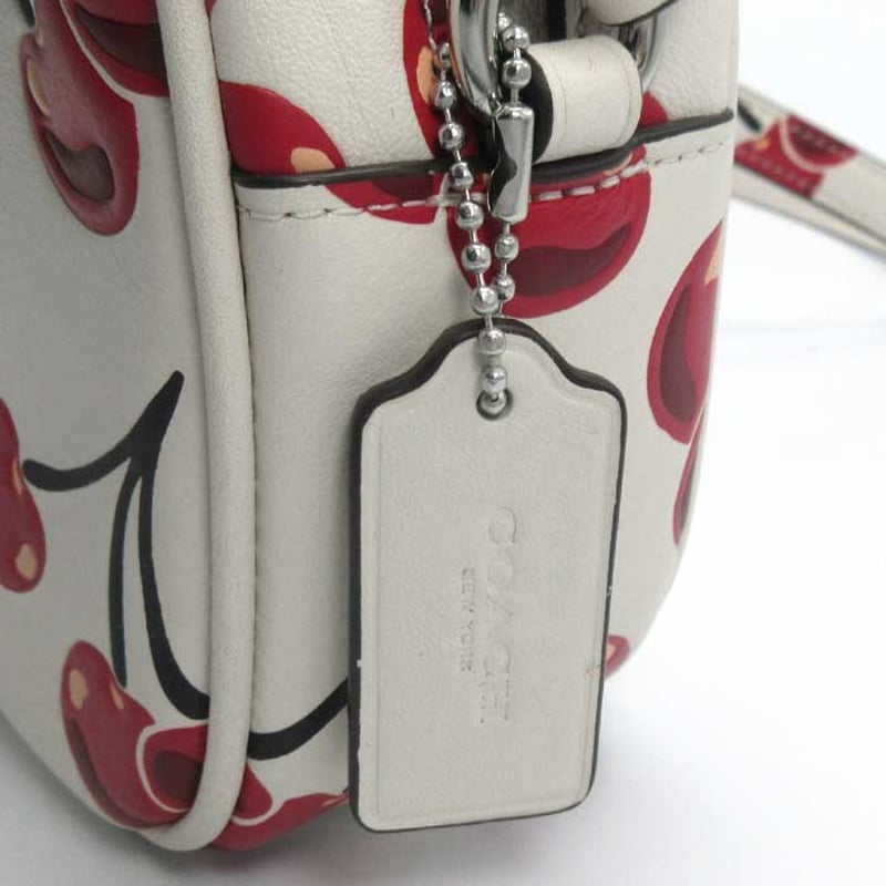 コーチ ショルダーバッグ COACH レザー チェリープリント ミニ コーチ ショルダーバッグ COACH レザー チェリープリント ミニ