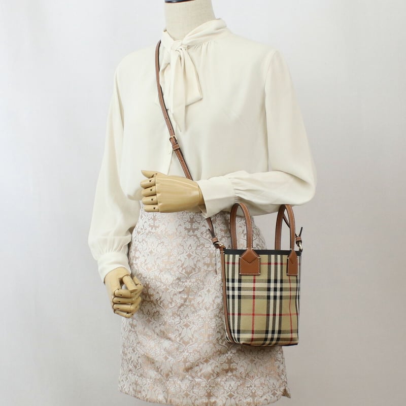バーバリー BURBERRY ミニロンドン トートバッグ 8070461 A7026 VINT