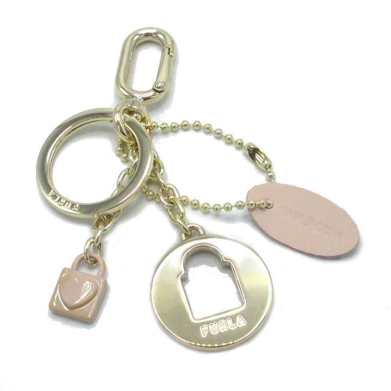 FURLA チャームホルダー フルラ キーホルダー バッグチャーム FURLA クリスタル