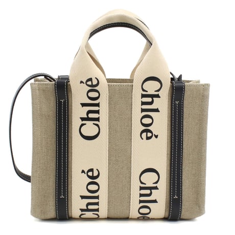 クロエ CHLOE トートバッグ　ブランドCHC22AS397I26　91JWHITE-BLUE 1 ベージュ系 ネイビー系