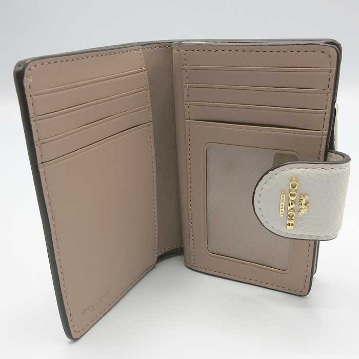 コーチ 二つ折り財布 COACH レザー ミディアム コーナー ジップ