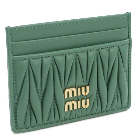 ミュウミュウ MIUMIU カードケース ブランド 5MC076 2FPP F0092 SALVIA グリーン系