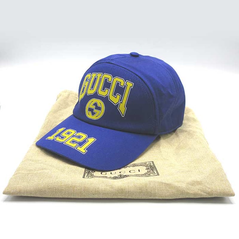 グッチ カレッジベースボールキャップ インターロッキング 1921 グッチ GUCCI カレッジ インターロッキングG コットン 1921