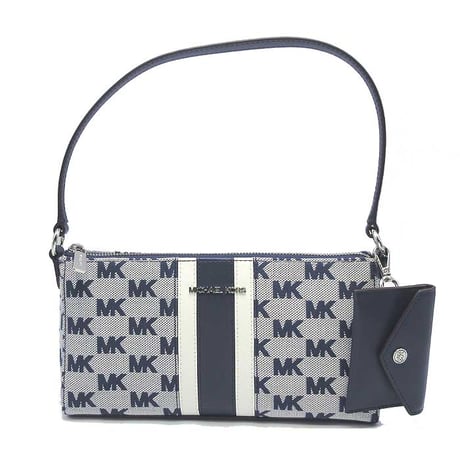 マイケルコース ハンドバッグ MICHAEL KORS ジャカード ポシェット 肩掛け 35R5S2VC6J NAVY アウトレット レディース