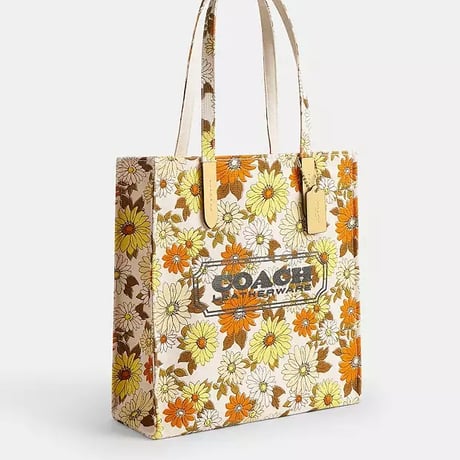 🎀コーチ COACH キャンバス トート バッグ・フローラル プリント CDW60 IMYTZ