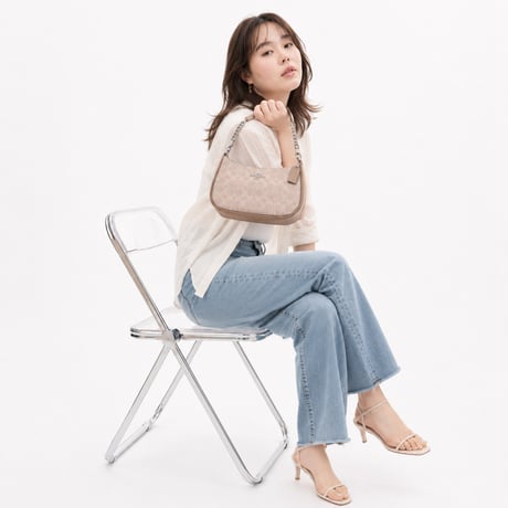 🎀コーチ COACH　テリ ショルダー バッグ・シグネチャー キャンバス　CV933 SVPWH