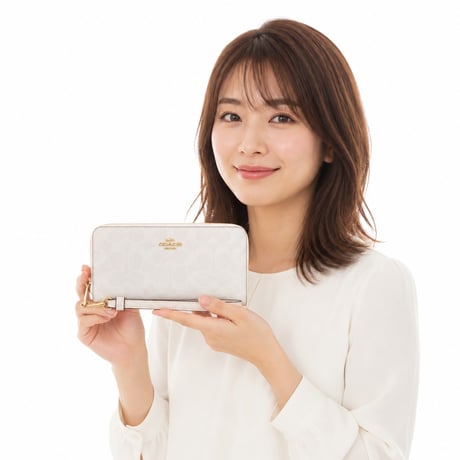 コーチ COACH　ロング ジップ アラウンド ウォレット・シグネチャー キャンバス　CW778 IMXU5