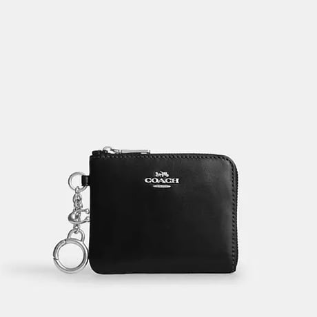 🎀コーチ COACH　スモール コーナー ジップ ウォレット　CFA27 SV/BK