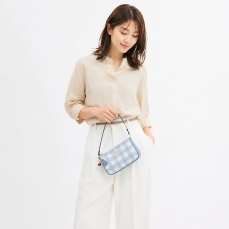 🎀コーチ COACH　ノリータ 19・ギンガム プリント アンド チャーム　CEN01 IMN48