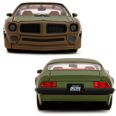 JADATOYS 1:24 BTM 1972 Pontiac Firebird Army Camo ミニカー