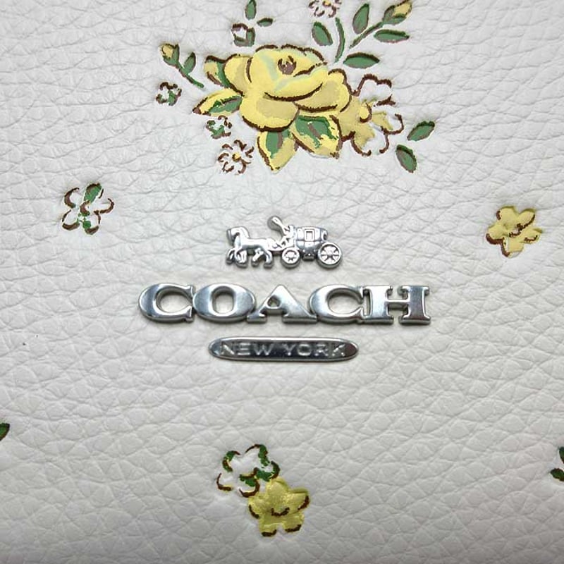 COACH フラワープリント ショルダーバッグ コーチ ショルダーバッグ COACH レザー ウィズ フローラル