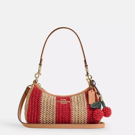 🎀コーチ COACH　テリ ショルダー バッグ・ストライプ アンド チャーム　CER34 IMZ1Y