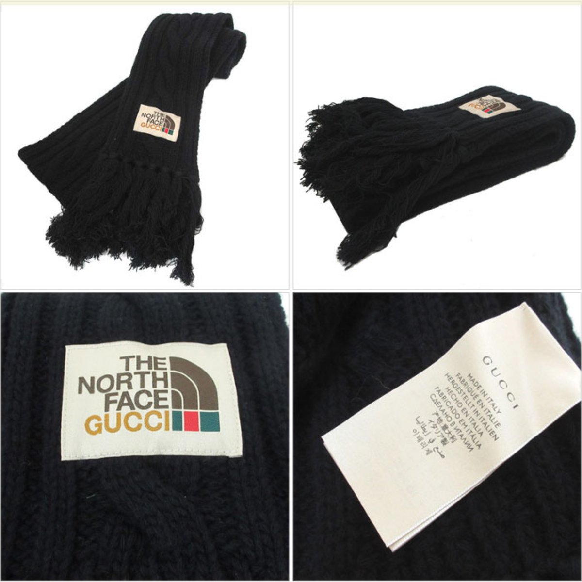 新品未使用 GUCCI×THE NORTH FACE マフラー 23121951 新品未使用 GUCCI×THE NORTH FACE マフラー 23121951