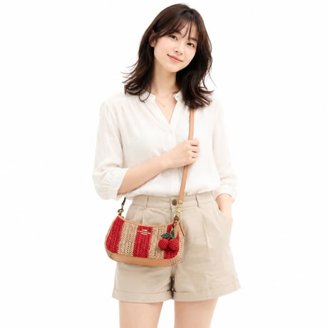 🎀コーチ COACH　テリ ショルダー バッグ・ストライプ アンド チャーム　CER34 IMZ1Y