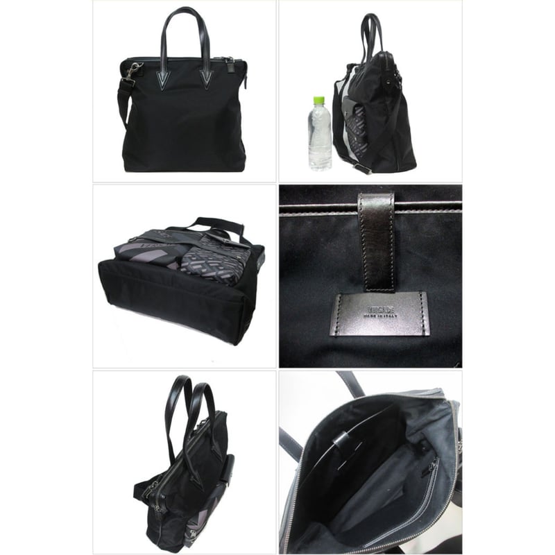 ヴェルサーチェ トートバッグ VERSACE ラ グレカ ナイロン 2WAY トート 