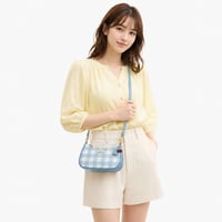 🎀コーチ COACH　テリ ミニ クロスボディ バッグ・ギンガム プリント アンド チャーム　CEN05 IMN48