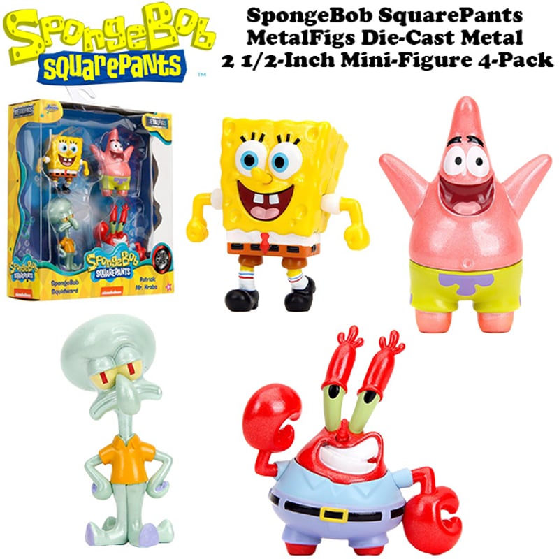 METALFIGS Diecast Figure SPONGE BOB 4-Pack【スポンジ