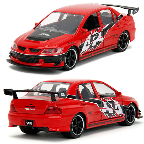 JADATOYS 1:32 ワイルドスピードダイキャストカー Mitsubishi Lancer Evolution IX