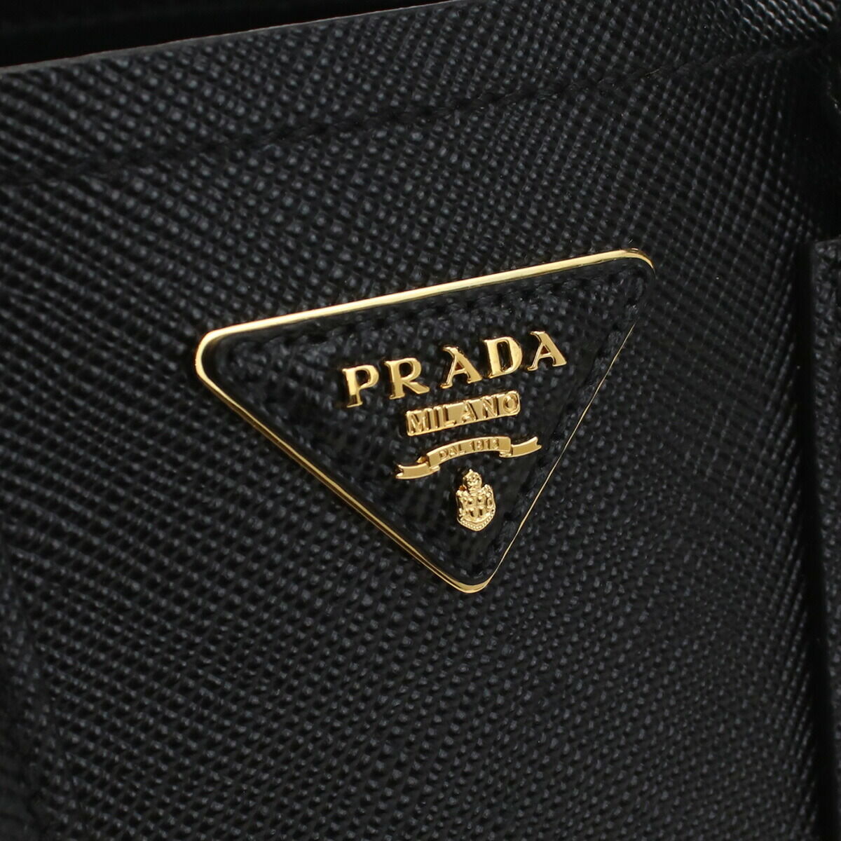 PRADA プラダ 三角ロゴ金具 ツイード×レザー ハンドバッグ