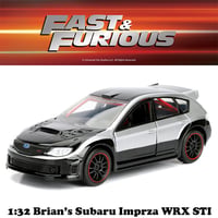 JADATOYS 1:32 ワイルドスピードダイキャストカー SUBARU IMPREZA WRX Sti Hatchback