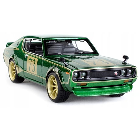 1:24 TOKYO MOD 1973 NISSAN SKYLINE 2000 GT-R (KPGC110) #73 ミニカー【Maisto】