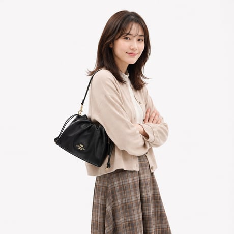 🎀コーチ COACH　フェイ ドローストリング バッグ・キルティング CCZ56 IMBLK