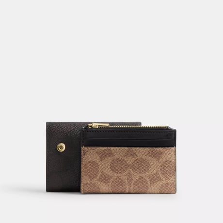 🎀コーチ COACH　カード ホルダー ウォレット・ブロックド シグネチャー キャンバス　CZ446 IMXI8